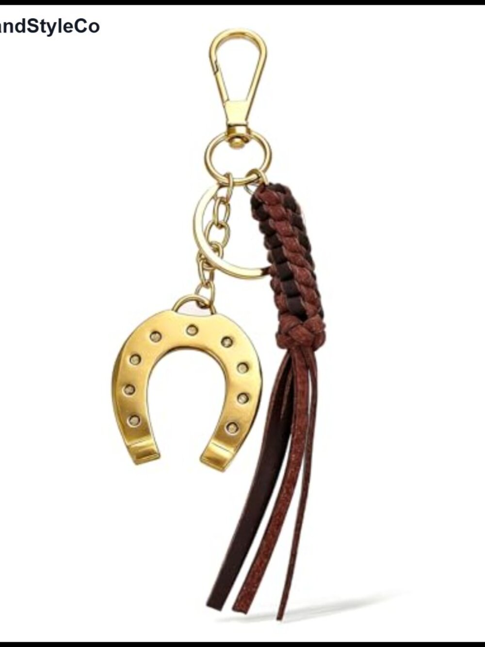 Western Horseshoe Keychain Cowboy Hat Cow Bag Charm Boho Purse Metal Key Ring